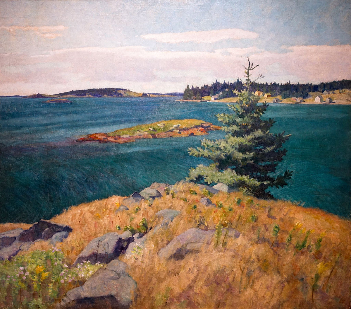 Georges Islands, Penobscot Bay, Maine – N. C. Wyeth, 1941, framed