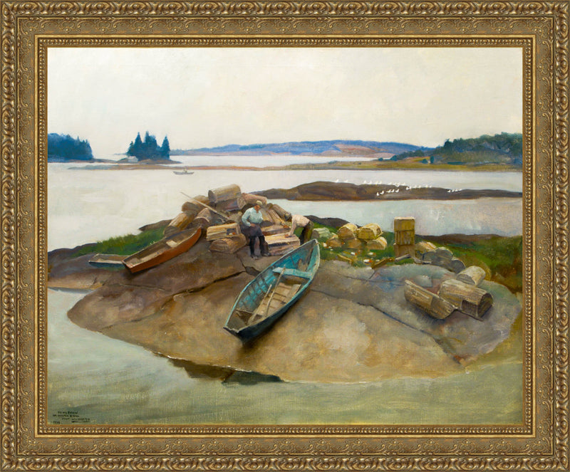 Mending Traps, Martinsville, Maine – N. C. Wyeth, 1939
