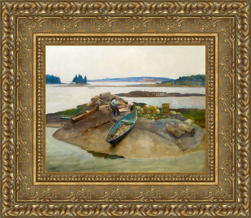 Mending Traps, Martinsville, Maine – N. C. Wyeth, 1939
