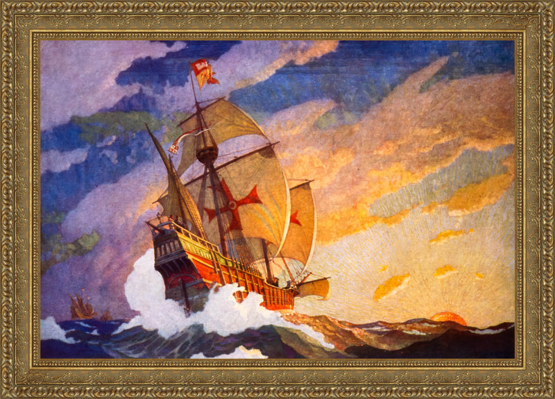 An Expedition Ship Under Full Sail – N.C. Wyeth, 1927
