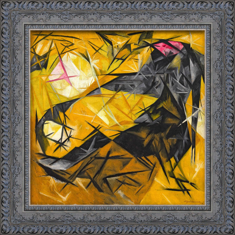 Cats (Rayonist Perception in Rose, Black, and Yellow) – Natalia Goncharova, 1913