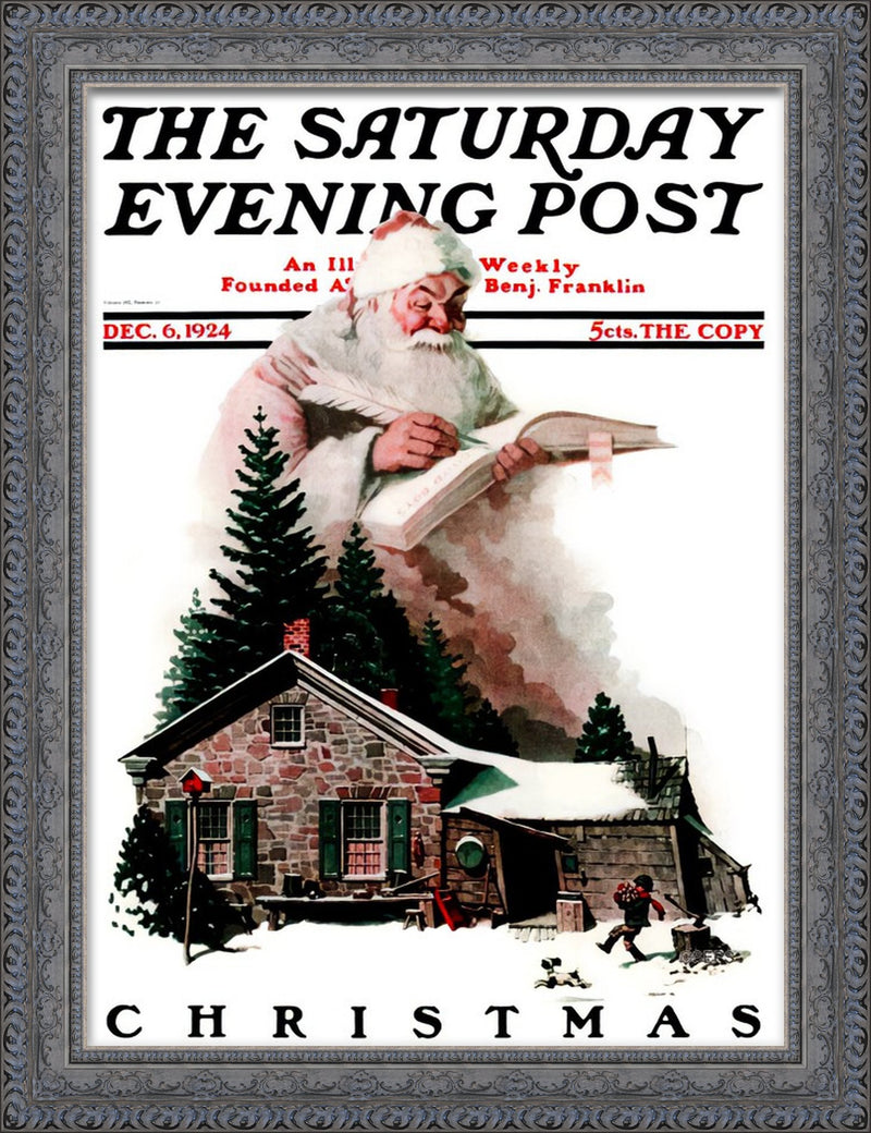 Saturday Evening Post Christmas Cover, December 6, 1924 – Norman Rockwell, 1924