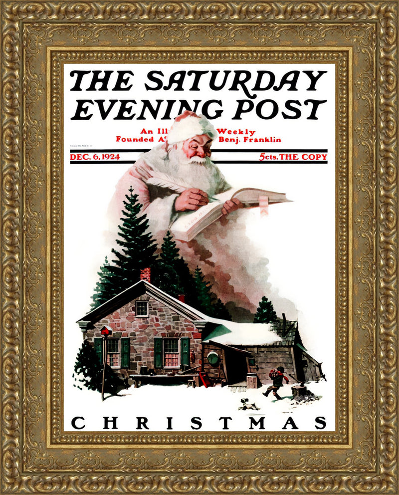 Saturday Evening Post Christmas Cover, December 6, 1924 – Norman Rockwell, 1924
