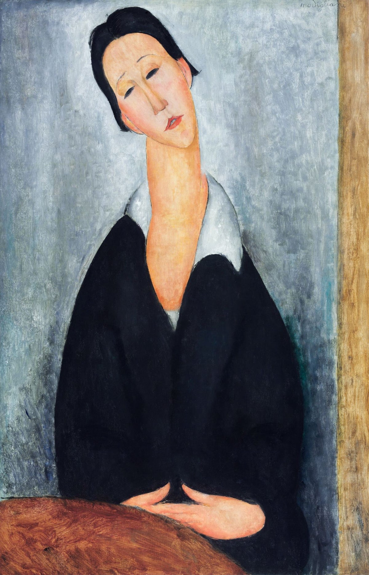 Portrait Of A Polish Woman – Amedeo Modigliani, 1919, framed