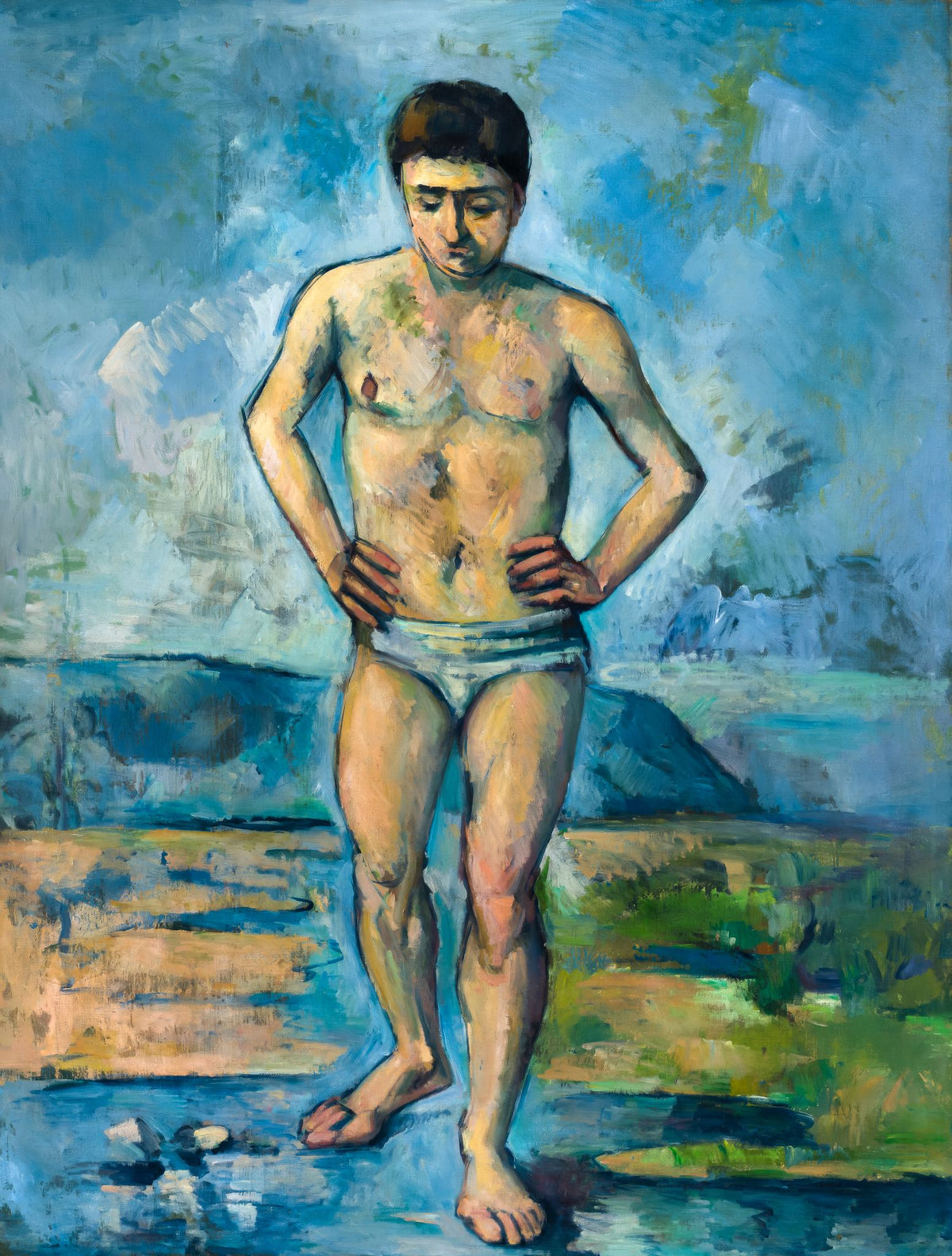 The Bather – Paul Cézanne, 1885, framed