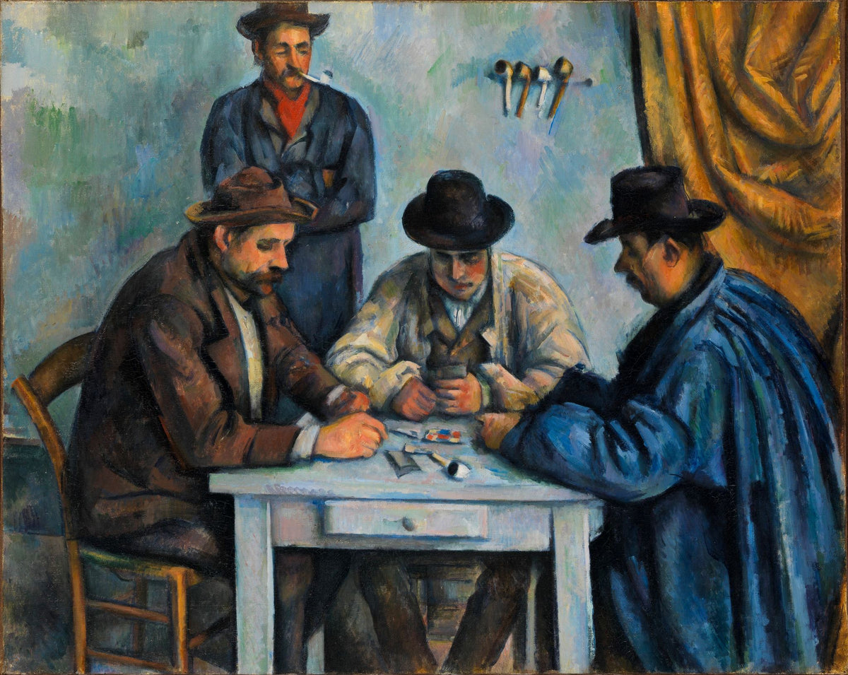 The Card Players – Paul Cézanne, 1894–1895, framed