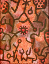 Flora on the Rocks by Paul Klee — Framed Giclee Canvas Print | Canvas Classics