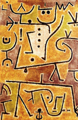 Red Waistcoat by Paul Klee — Framed Giclee Canvas Print | Canvas Classics