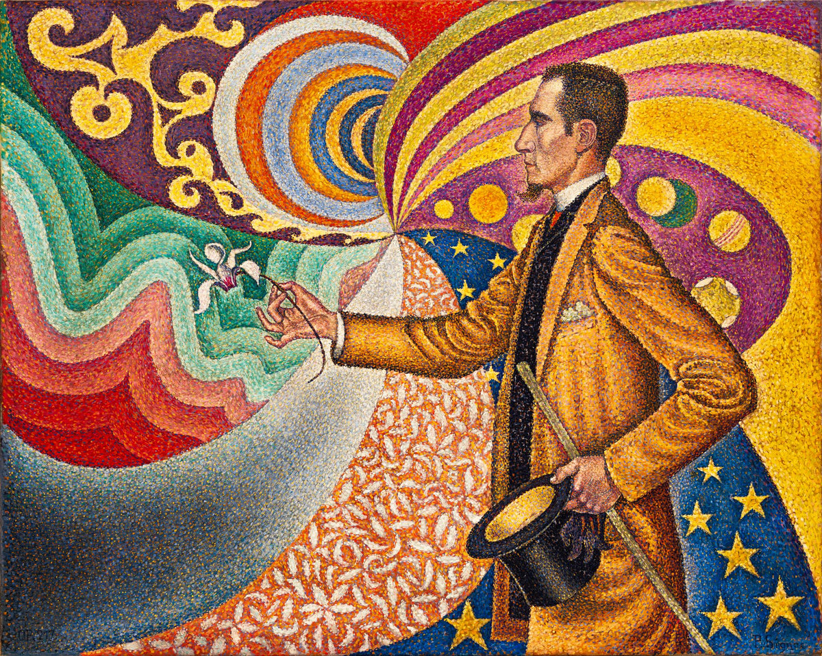 Portrait of Félix Fénéon – Paul Signac, 1890, framed