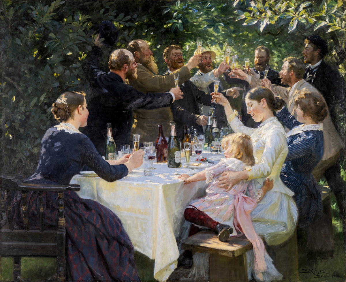Hip Hip Hurrah – Peder Severin Kroyer, 1888, framed