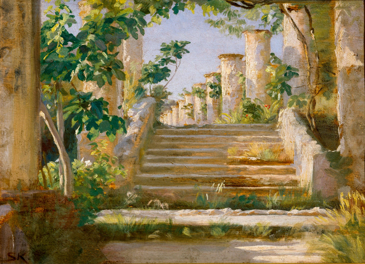 Loggia in Ravello – Peder Severin Kroyer, 1890, framed