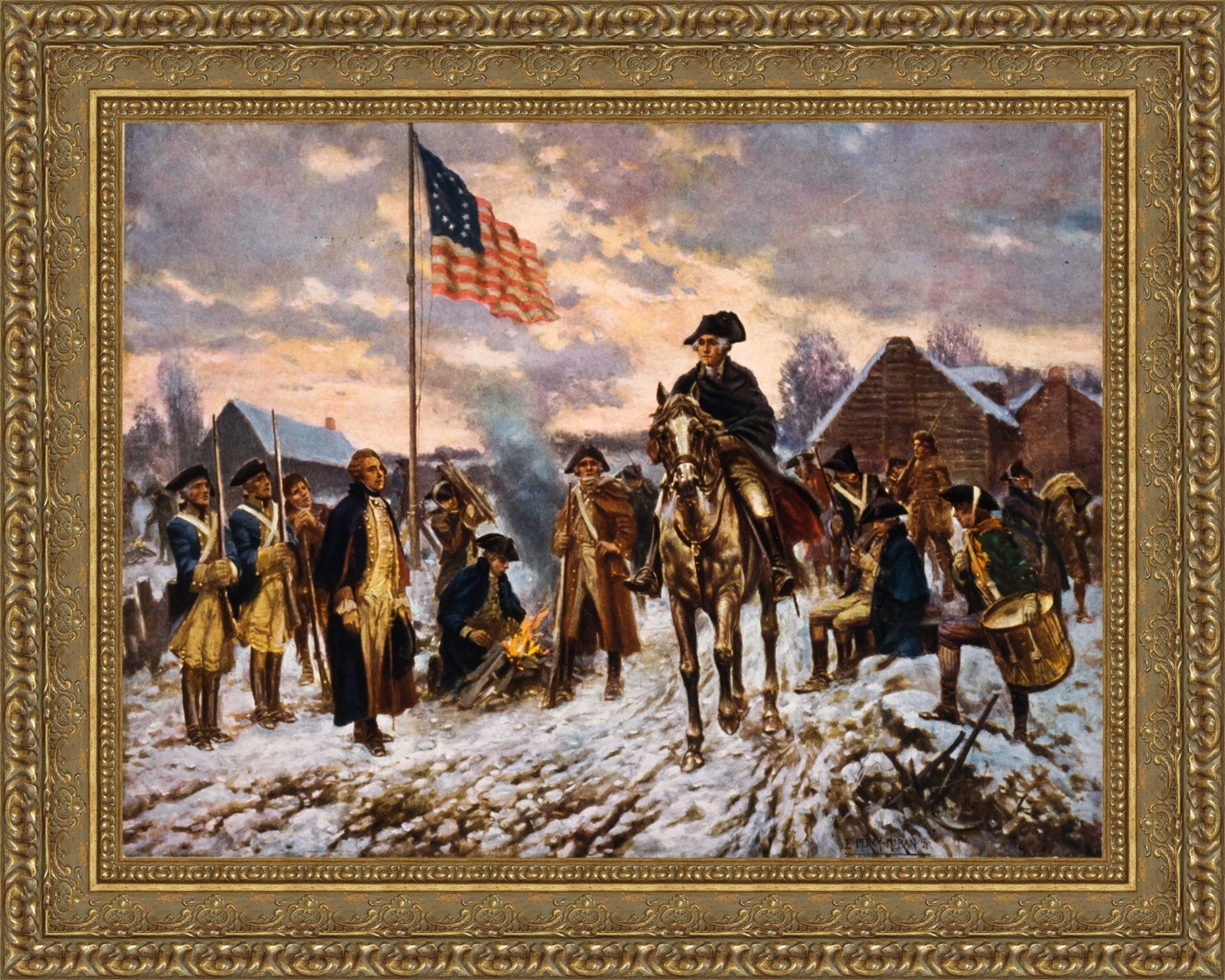 Washington at Valley Forge – Percy Moran, 1911