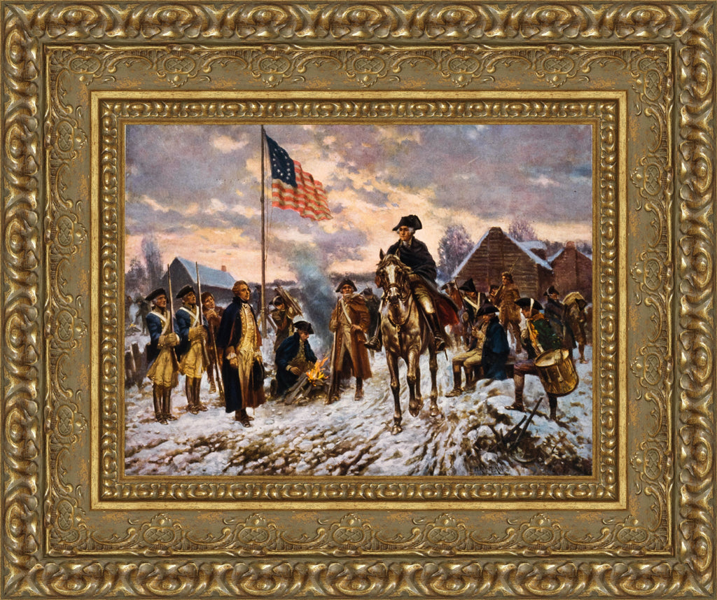 Washington at Valley Forge by Percy Moran — Framed Giclee Canvas Print | Canvas Classics