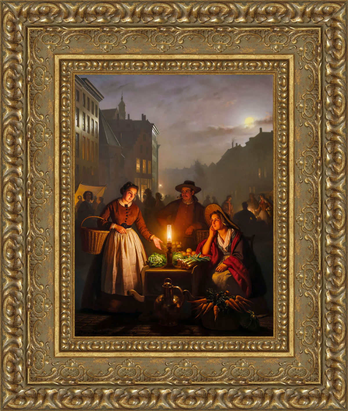 Avondmarkt – Petrus van Schendel, 1850