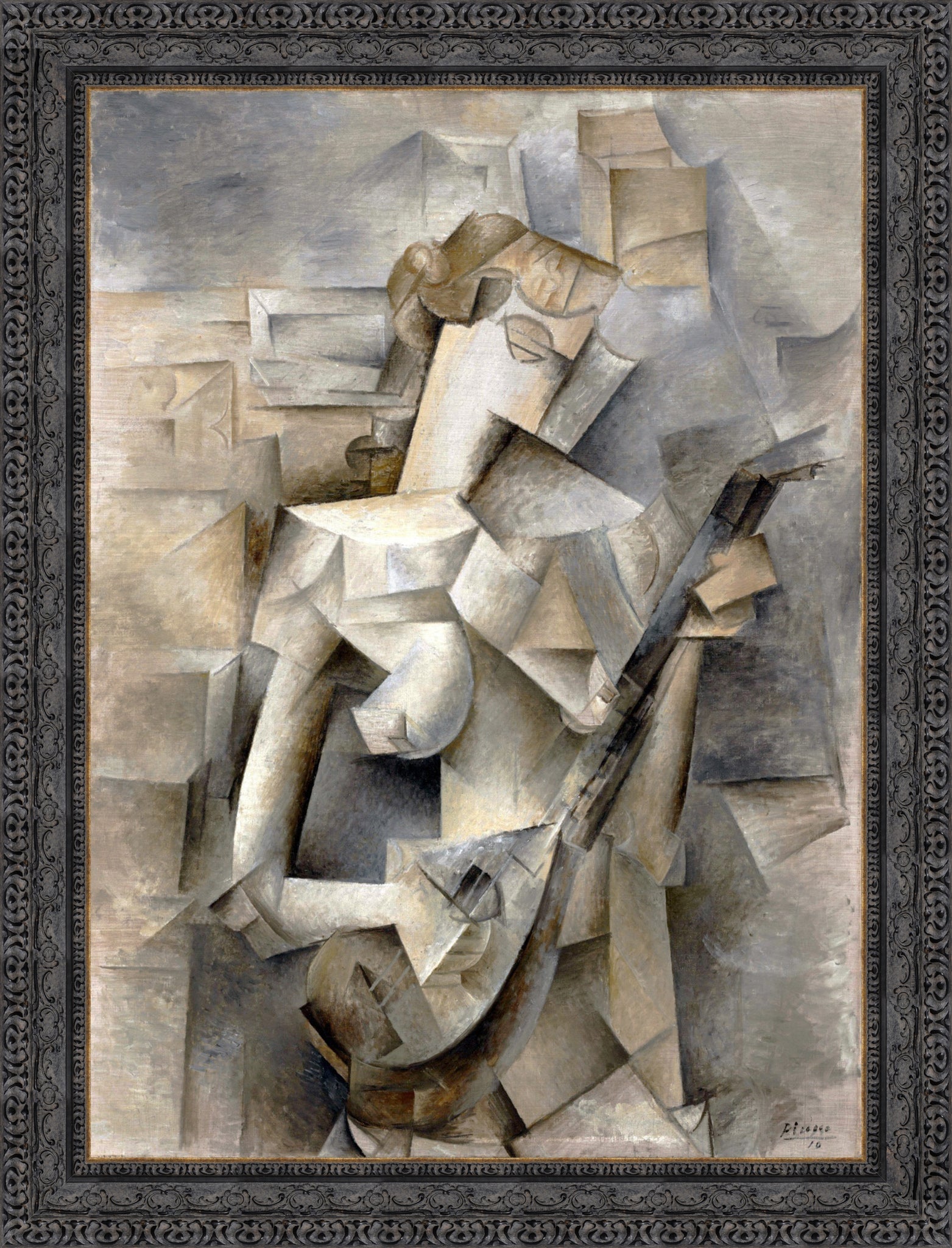 Girl with a Mandolin – Estate – Dark Bronze Frame by Picasso