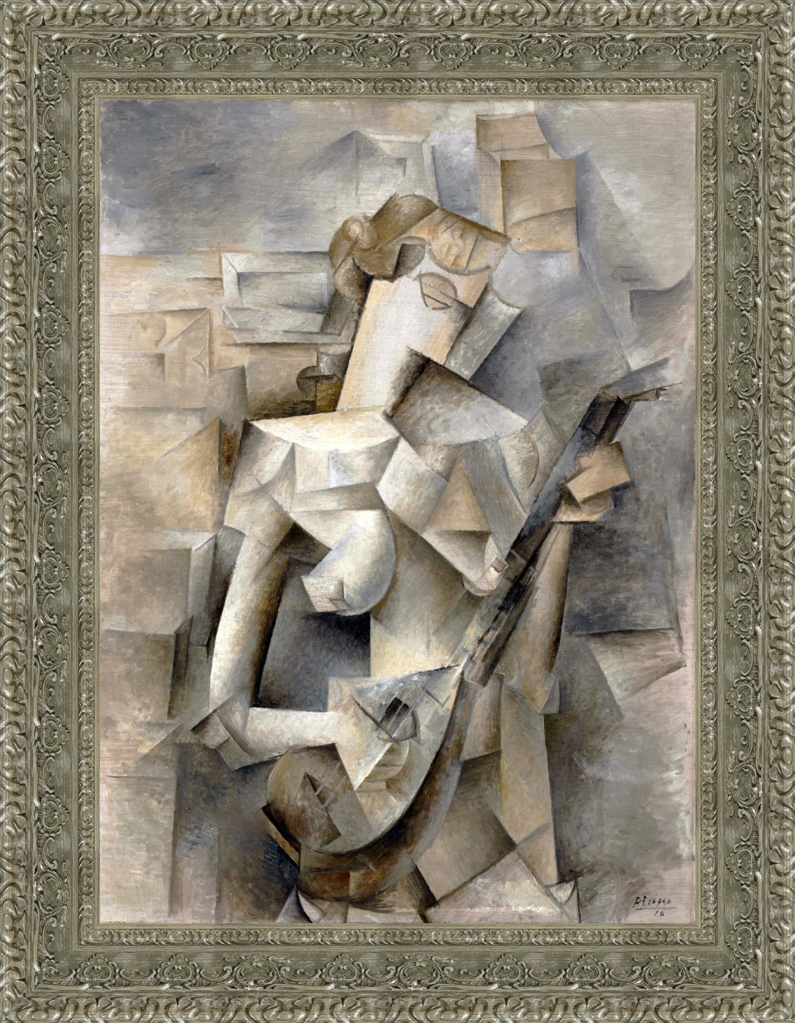 Girl with a Mandolin – Large – Silver Frame by Picasso