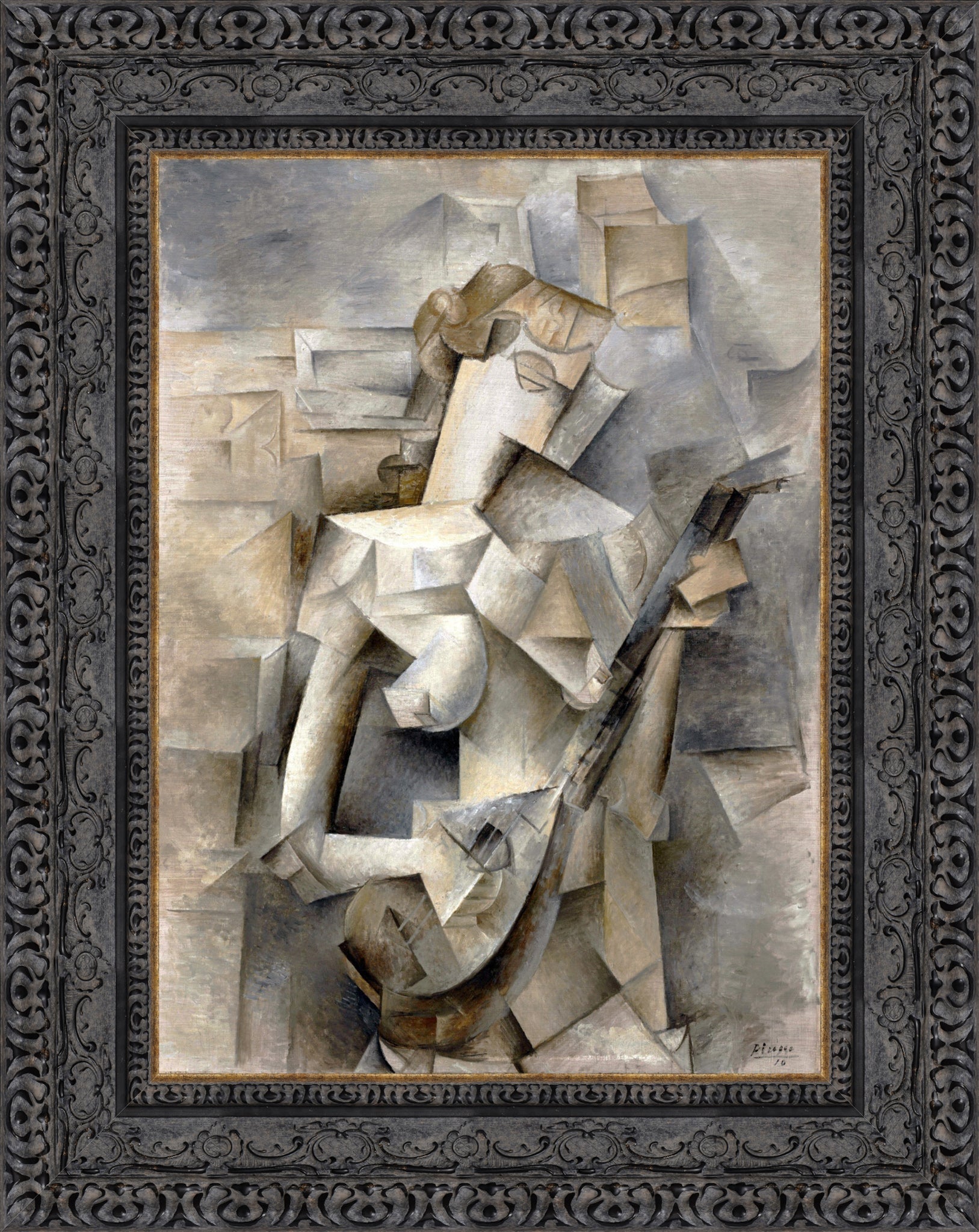 Girl with a Mandolin – Medium – Dark Bronze Frame by Picasso