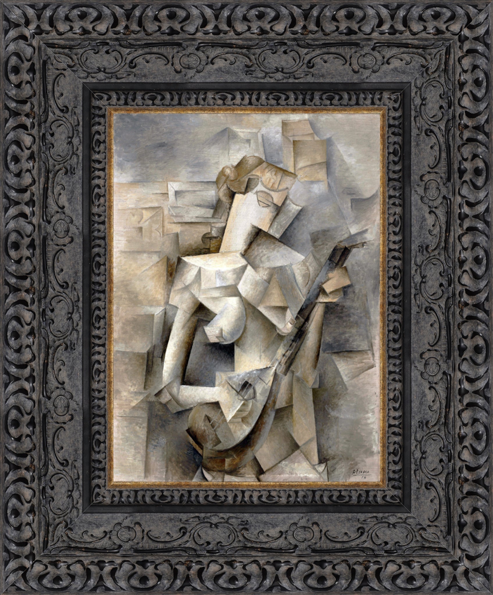 Girl with a Mandolin – Small – Dark Bronze Frame by Picasso