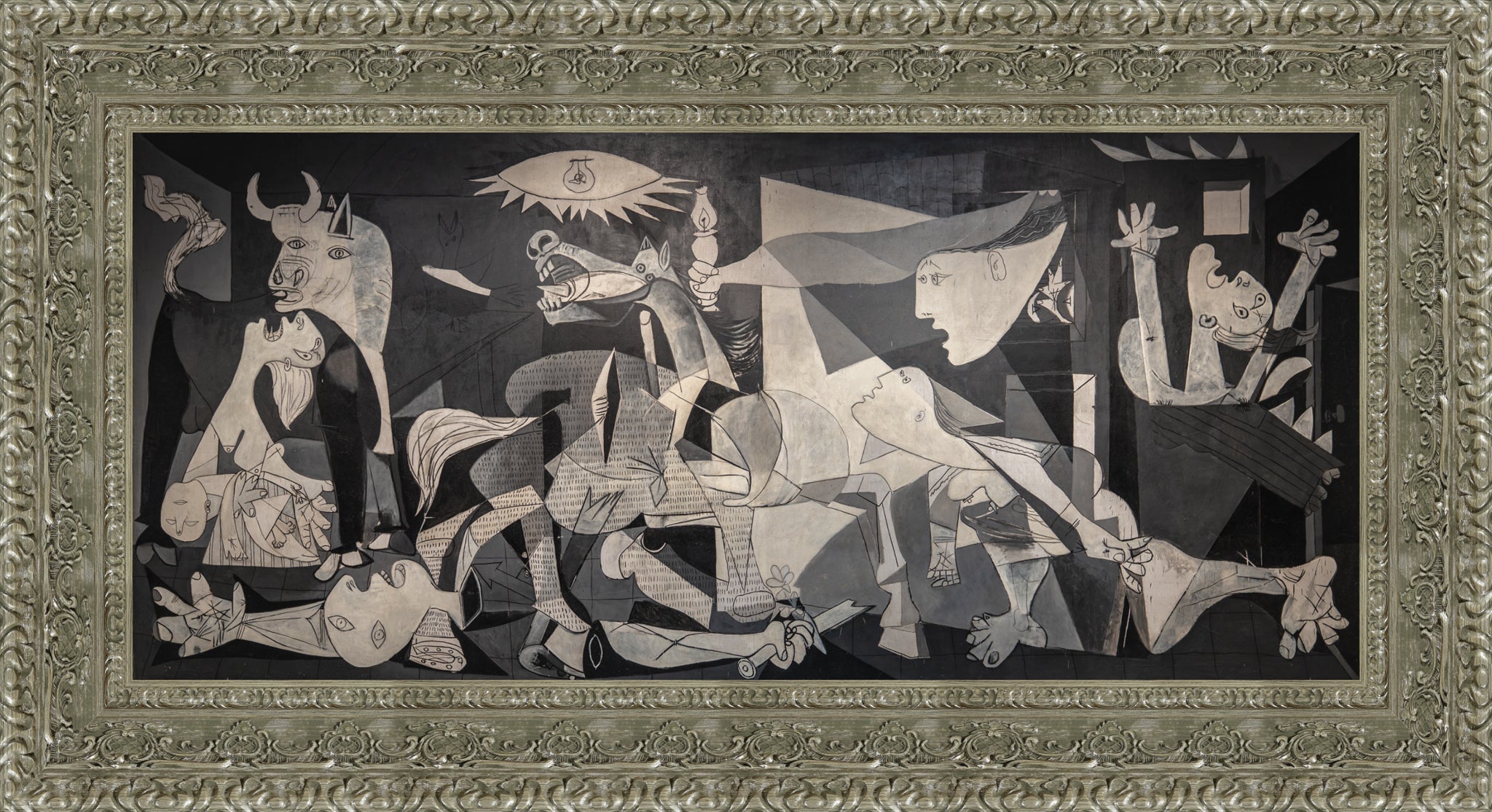 Guernica – Large – Silver Frame by Picasso