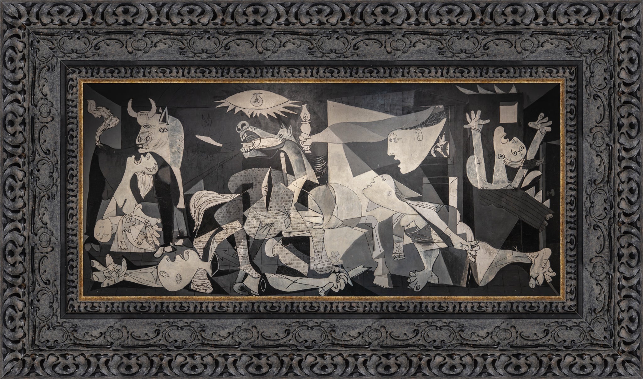 Guernica – Medium – Dark Bronze Frame by Picasso
