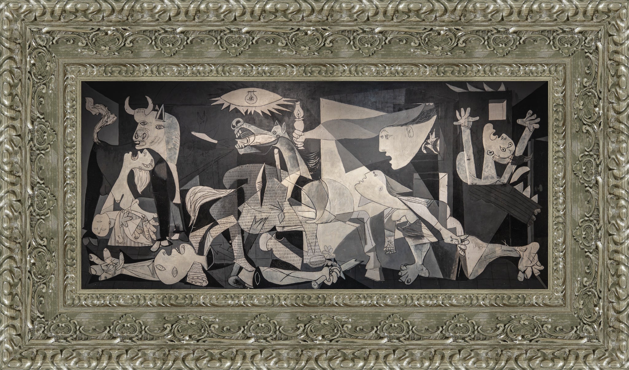 Guernica – Medium – Silver Frame by Picasso