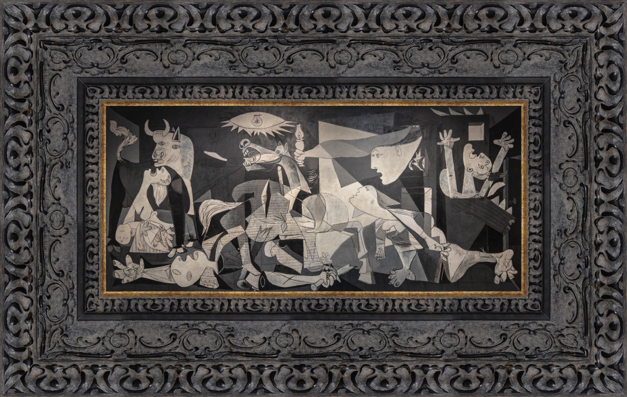 Guernica – Small – Dark Bronze Frame by Picasso