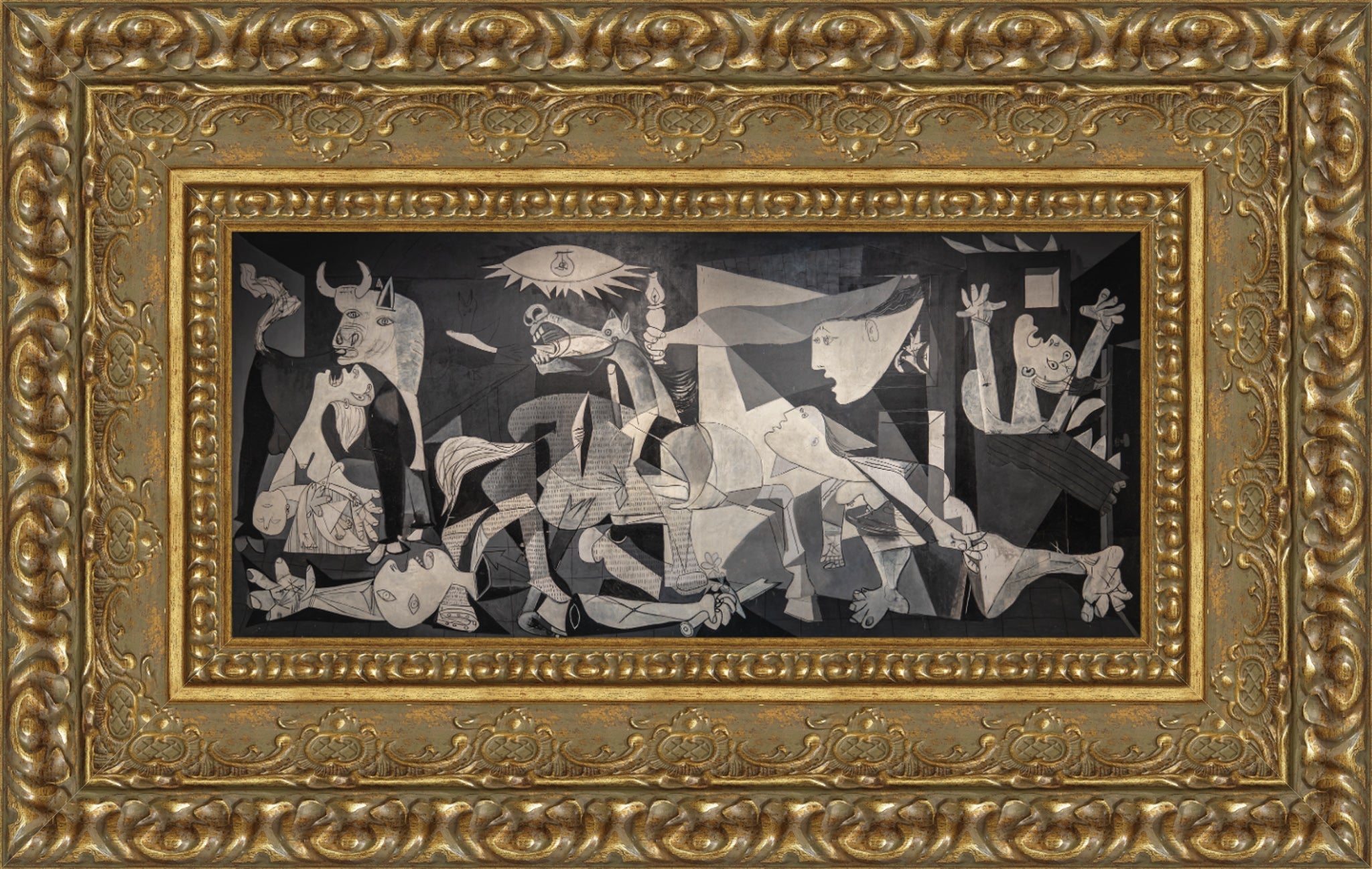 Guernica – Small – Gold Frame by Picasso