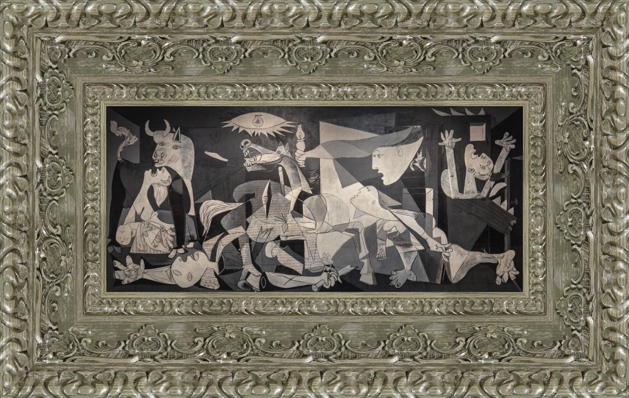 Guernica – Small – Silver Frame by Picasso