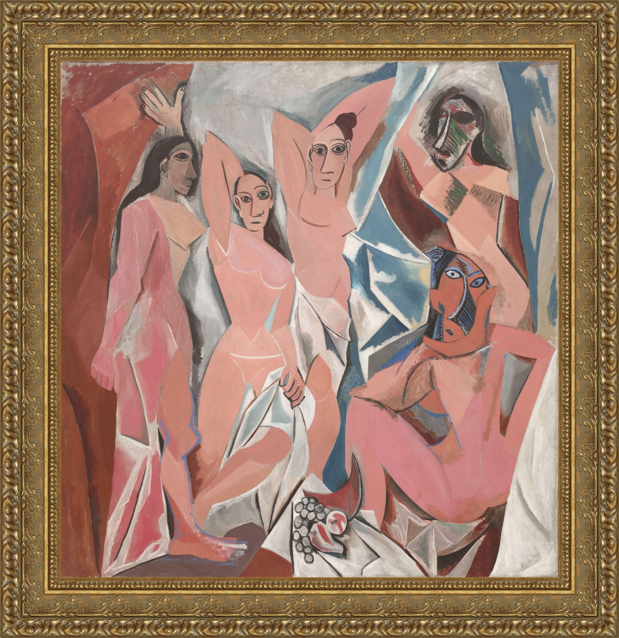 Les Demoiselles d'Avignon – Estate – Gold Frame by Picasso