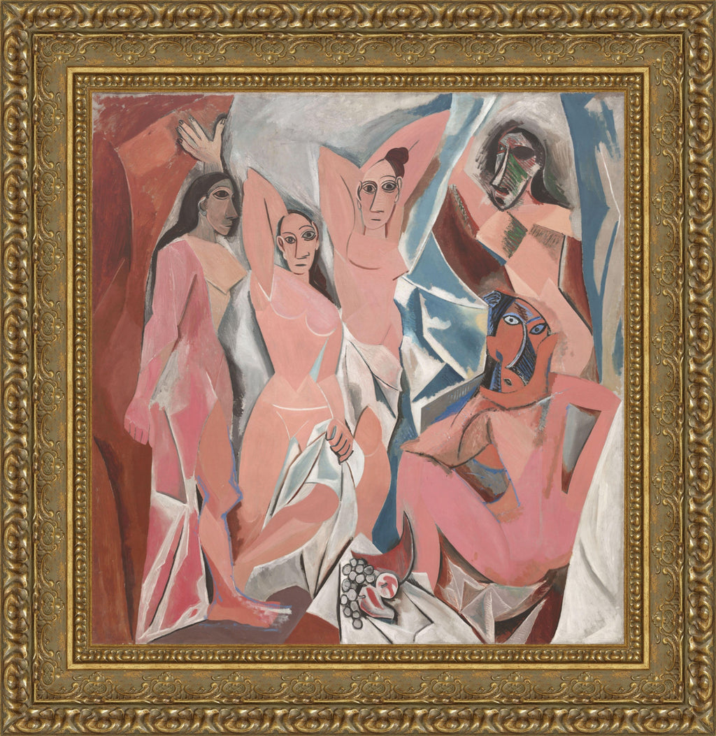 Les Demoiselles d'Avignon – Large – Gold Frame by Picasso