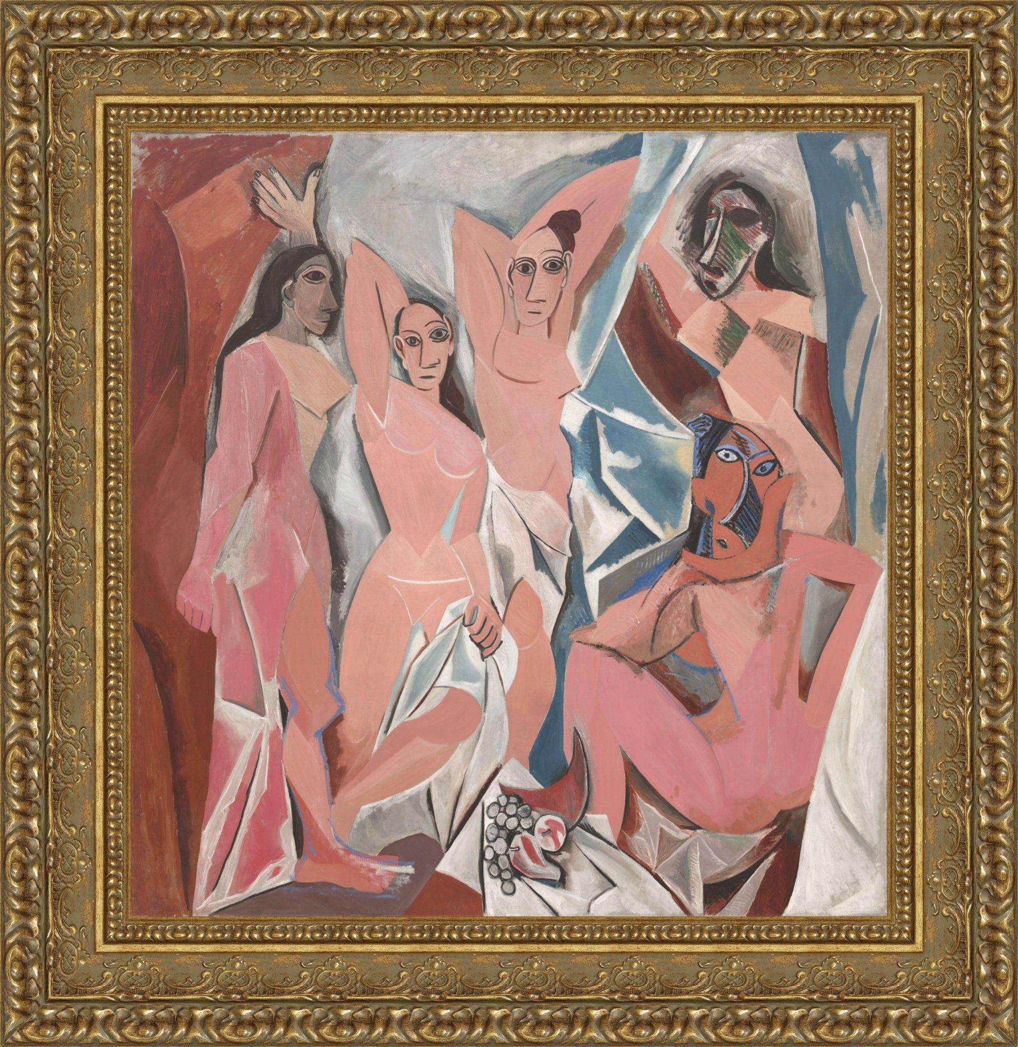 Les Demoiselles d'Avignon – Large – Gold Frame by Picasso