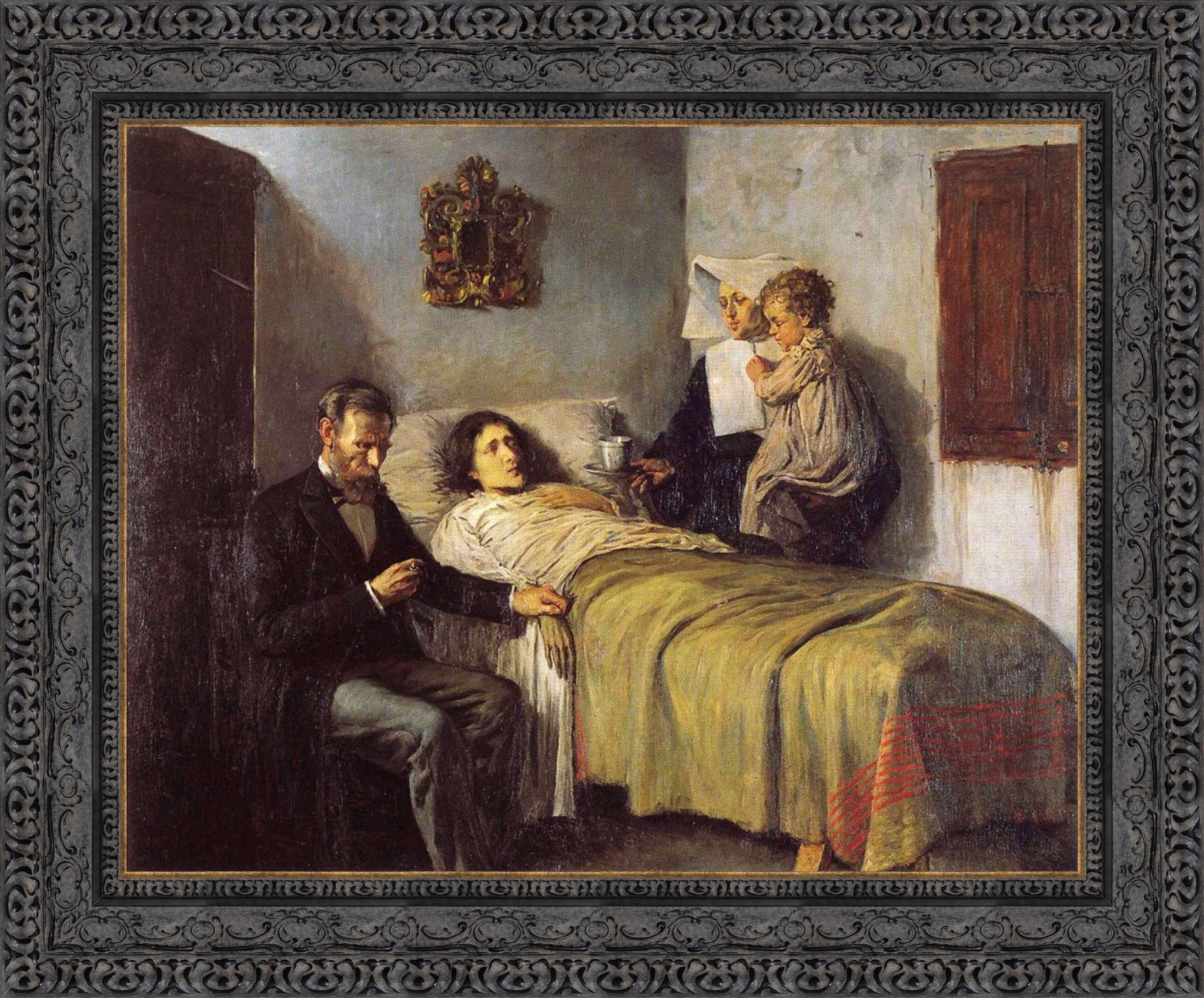 Science and Charity – Large – Dark Bronze Frame by Picasso