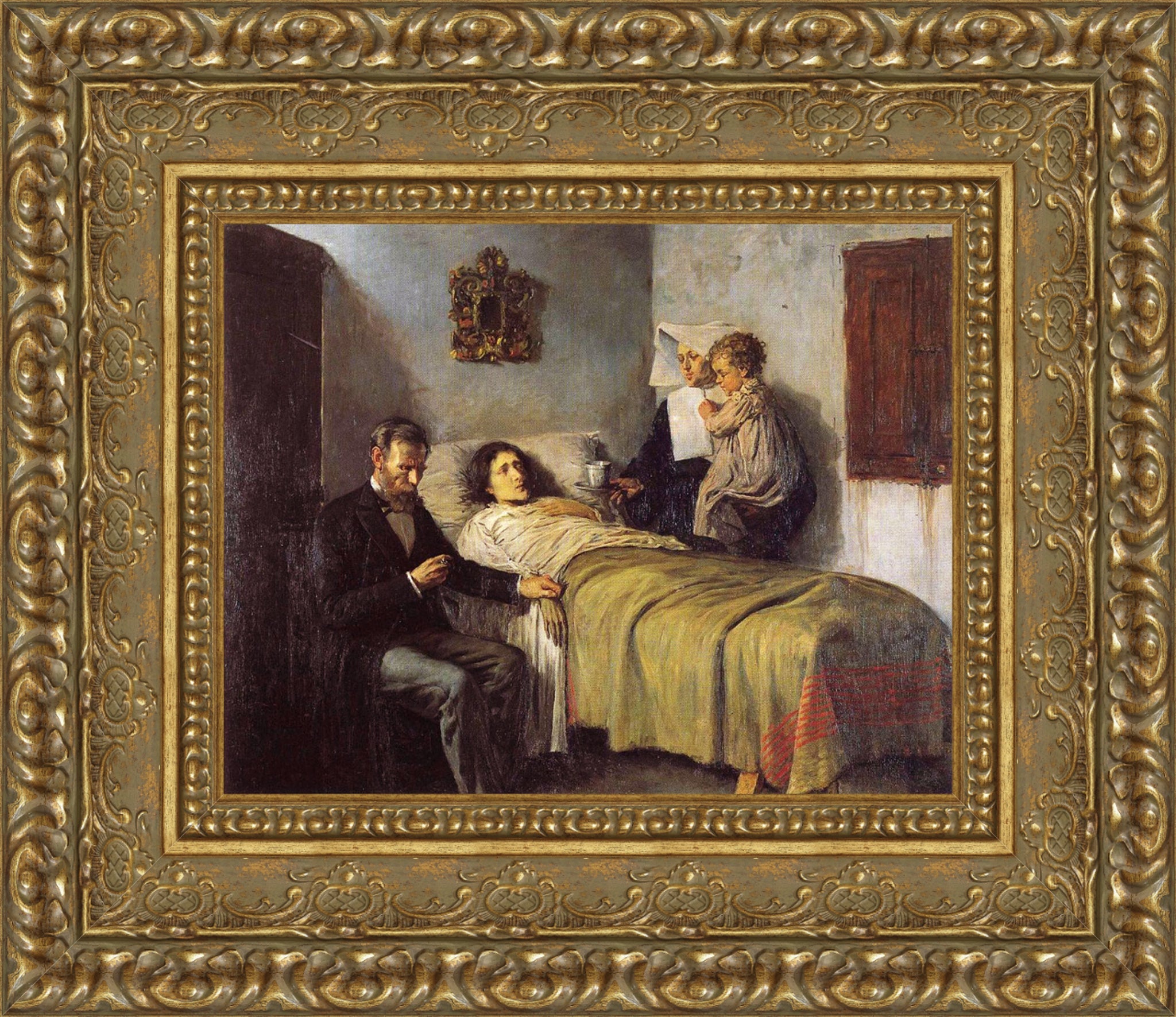 Science and Charity – Small – Gold Frame by Picasso