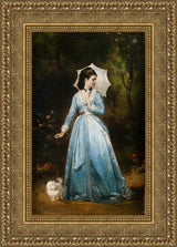 A Young Woman Walking Her Dog – Pierre Auguste Cot, c. 1874