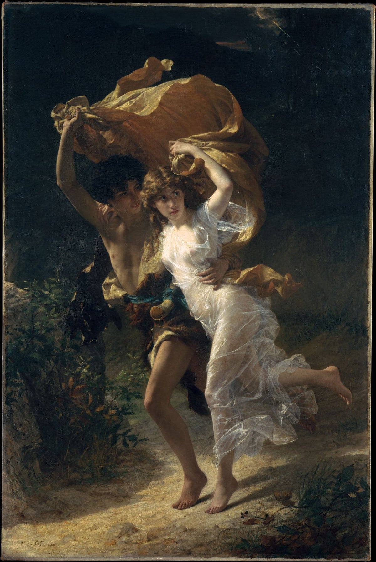 The Storm – Pierre Auguste Cot, 1880, framed