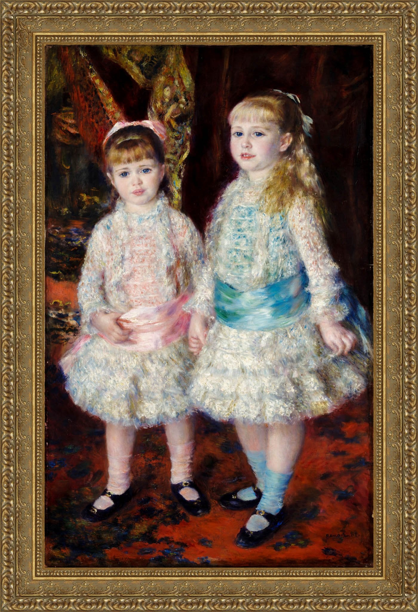 Pink And Blue The Cahen D'Anvers Girls – Pierre Auguste Renoir, 1881 - Canvas Classics