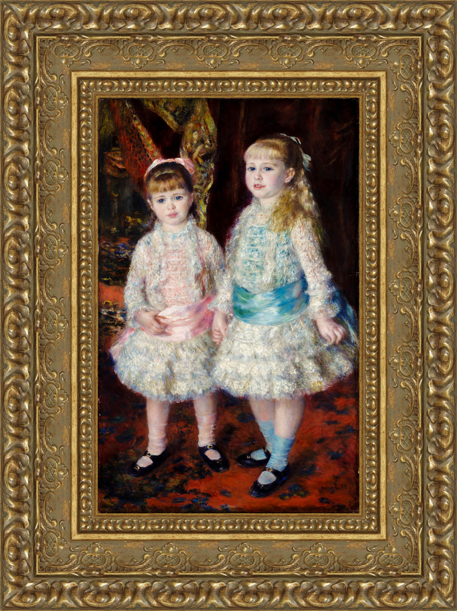 Pink And Blue The Cahen D'Anvers Girls – Pierre Auguste Renoir, 1881 - Canvas Classics
