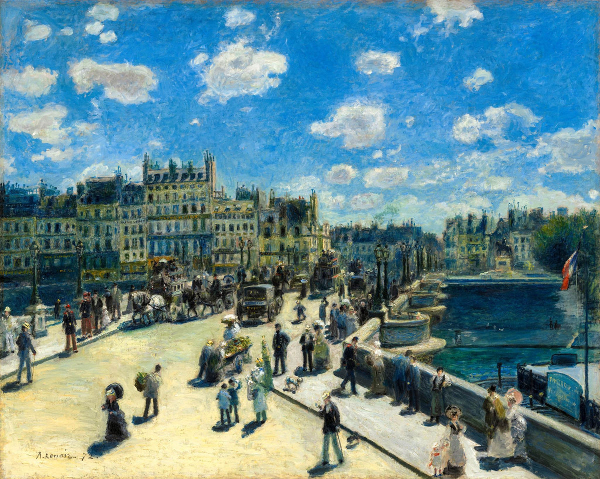 Pont Neuf Paris – Pierre-Auguste Renoir, 1872, framed