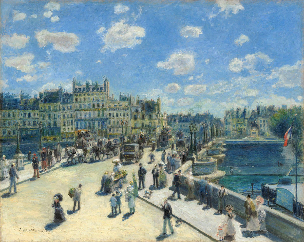 The Pont Neuf – Pierre-Auguste Renoir, 1872, framed