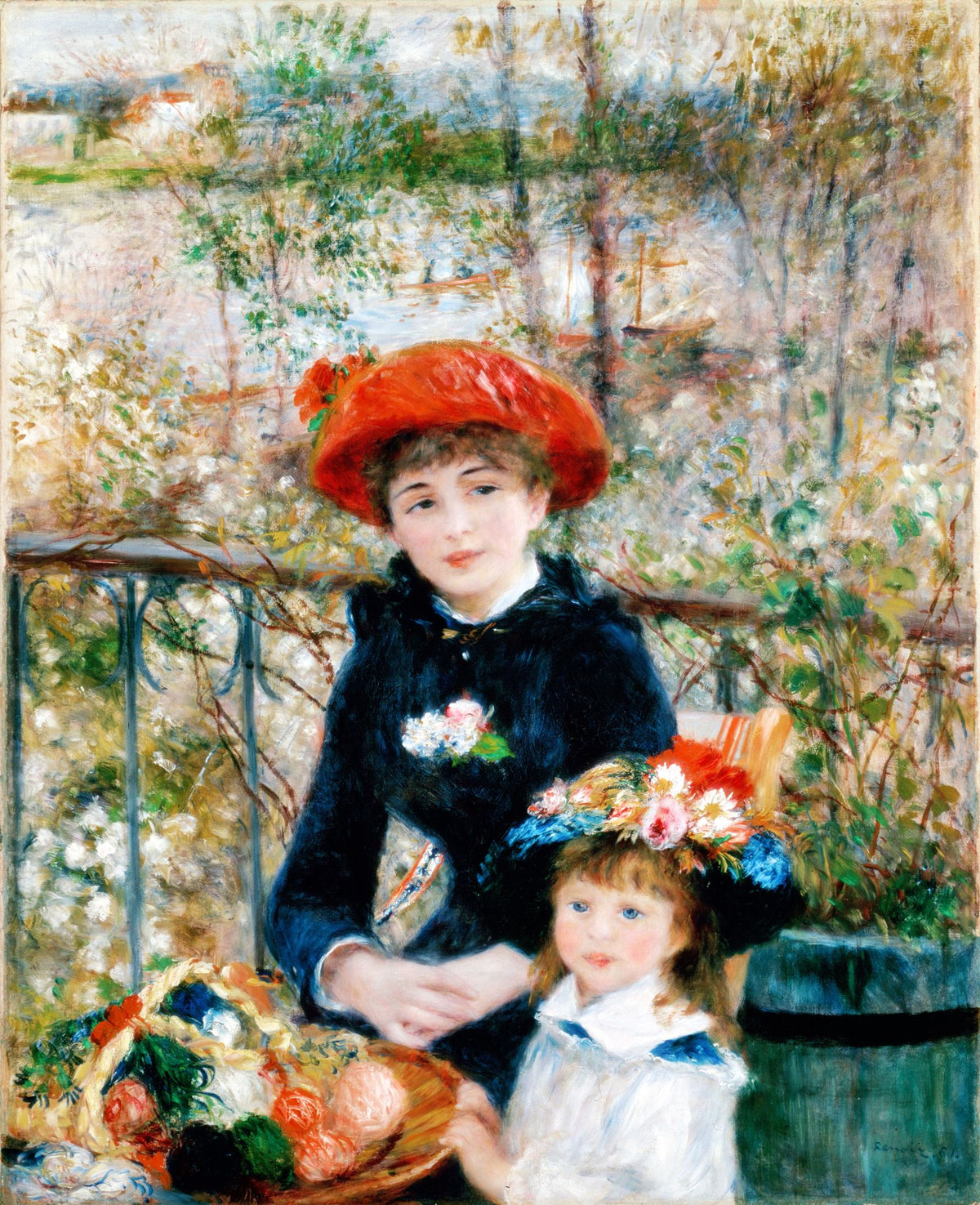 Two Sisters (On the Terrace) – Pierre-Auguste Renoir, 1881, framed