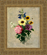Bouquet with Rose, Delphinium, and Anemone – Pierre-Joseph Redouté, c. 1820s