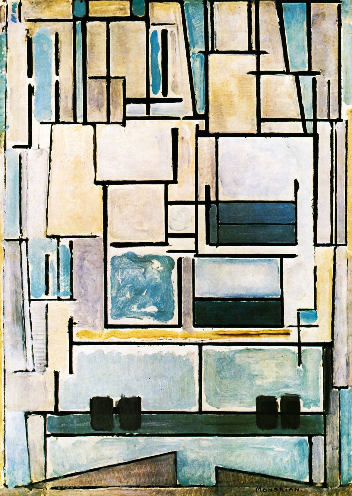 Blue Facade – Piet Mondrian, 1914, framed