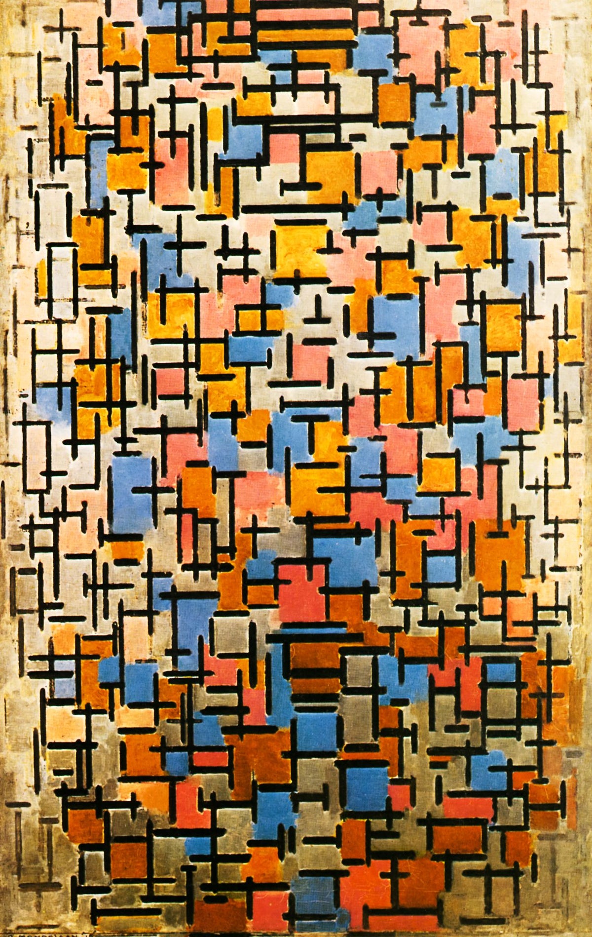 Composition – Piet Mondrian, 1916, framed