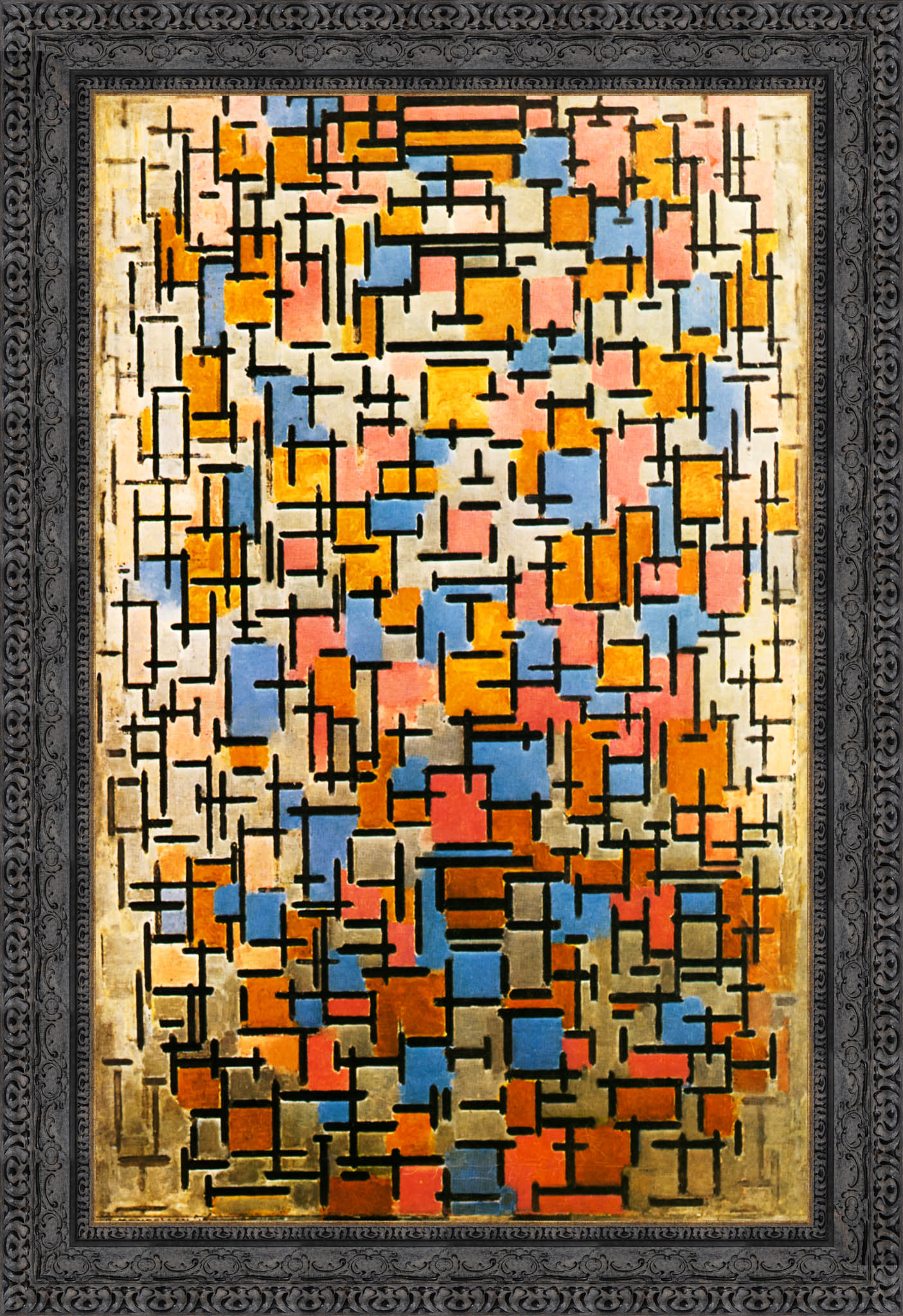 Composition by Piet Mondrian — Framed Giclee Canvas Print | Canvas Classics