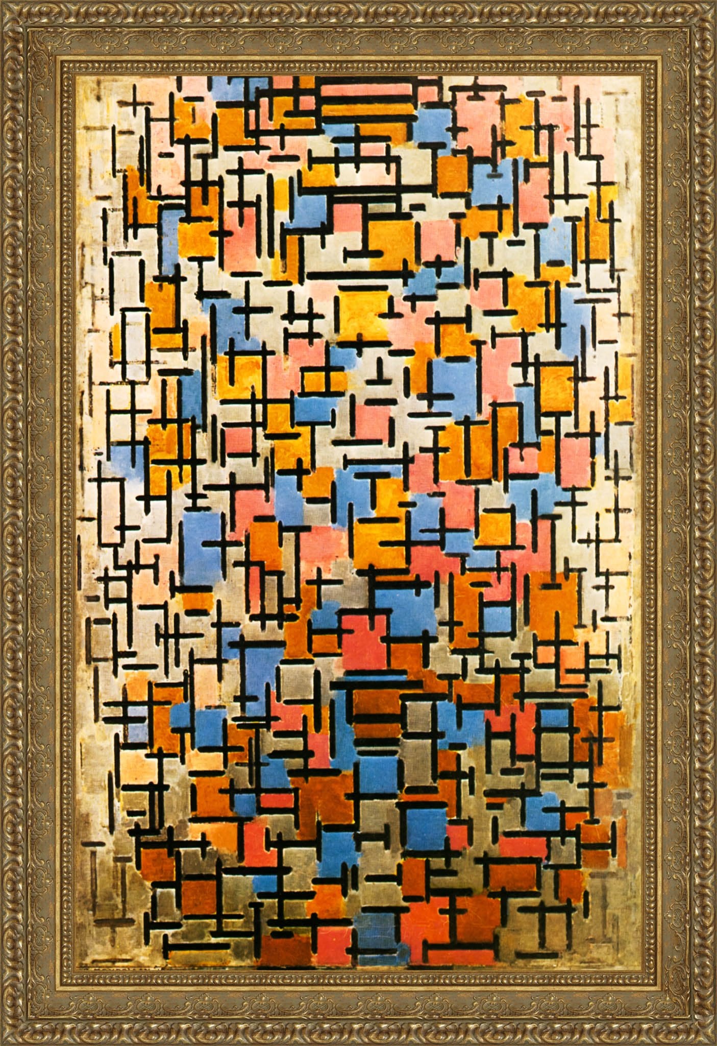 Composition by Piet Mondrian — Framed Giclee Canvas Print | Canvas Classics