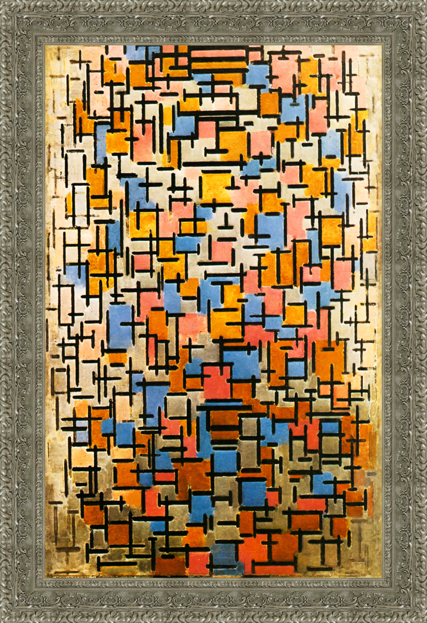 Composition by Piet Mondrian — Framed Giclee Canvas Print | Canvas Classics
