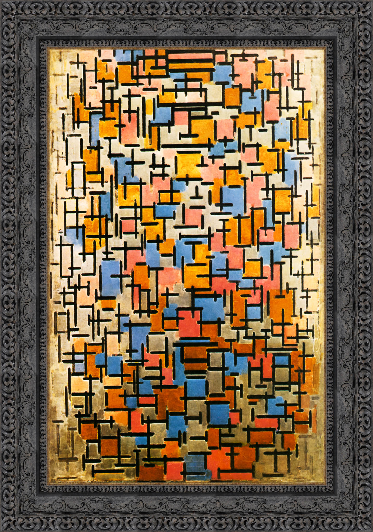 Composition by Piet Mondrian — Framed Giclee Canvas Print | Canvas Classics