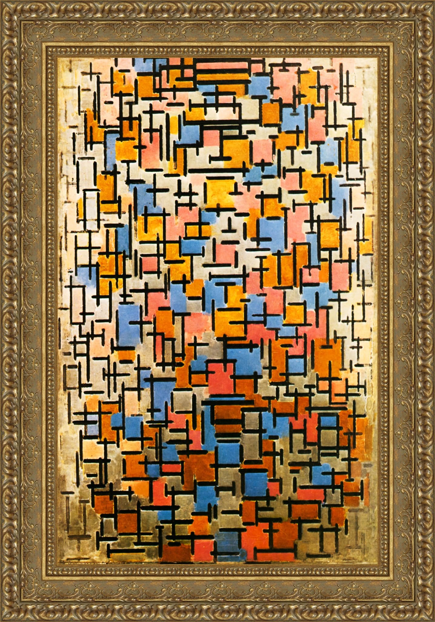 Composition by Piet Mondrian — Framed Giclee Canvas Print | Canvas Classics
