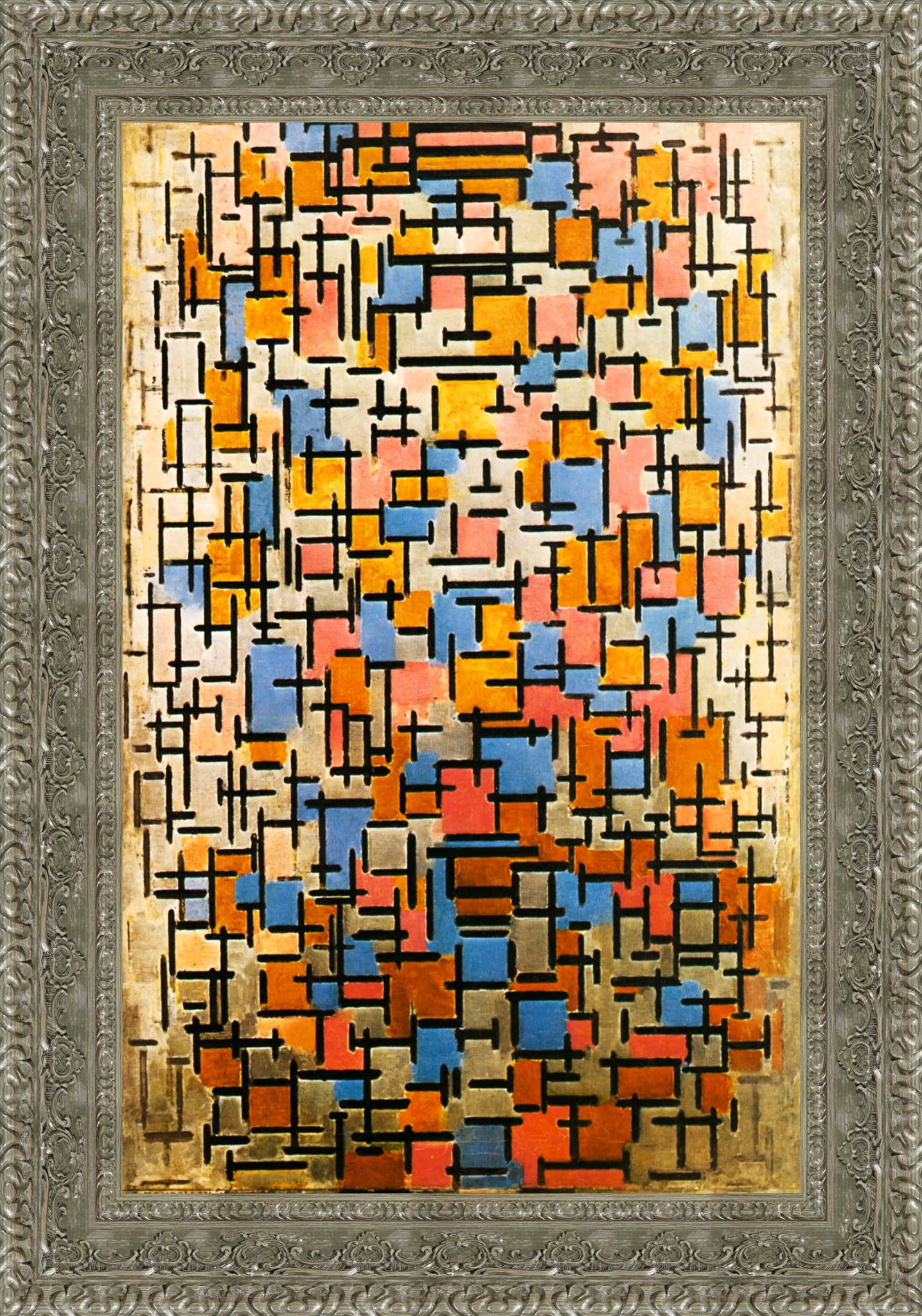 Composition by Piet Mondrian — Framed Giclee Canvas Print | Canvas Classics