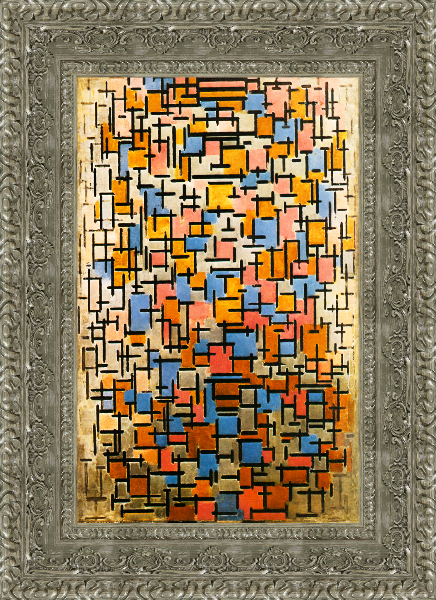 Composition by Piet Mondrian — Framed Giclee Canvas Print | Canvas Classics